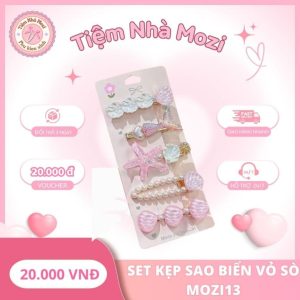 Kẹp tóc thời trang nữ - vỏ sò