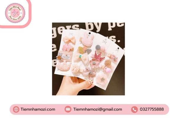 Kẹp tóc cho bé gái gọn gàng