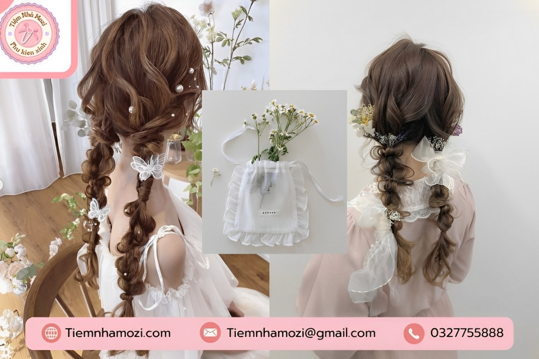 Dây Buộc Tóc: Phụ Kiện "Quốc Dân" Giúp Nàng Lột Xác Ngọt Ngào & Bay Bổng - Tiệm nhà Mozi