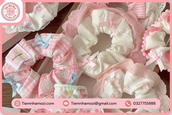 dây buộc tóc scrunchies cute