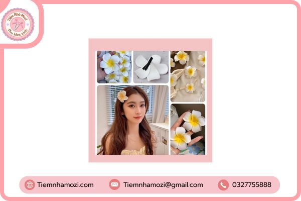 kẹp tóc hoa sứ sang trọng