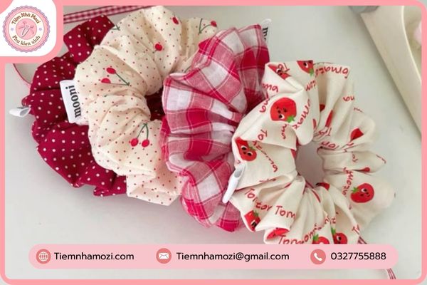 dây buộc tóc scrunchies cute