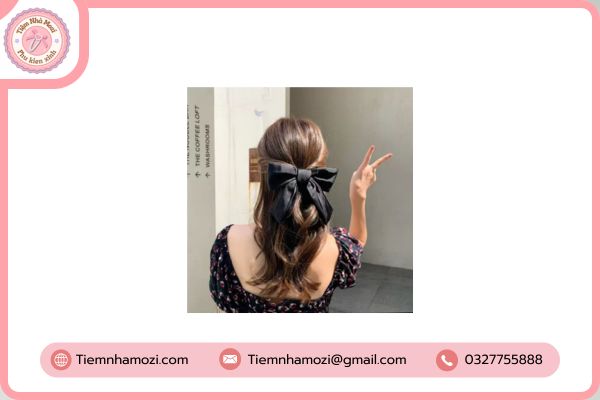 kẹp tóc phong cách nhật bản gọn gàng