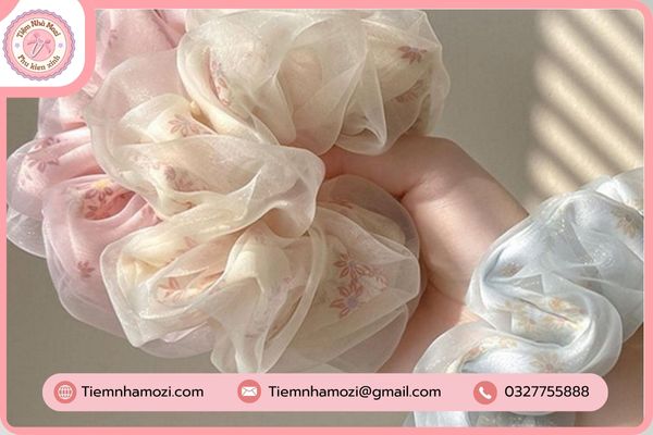 dây buộc tóc scrunchies cute
